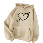 Rbaofujie Sweater Hoodie Women's Winter Hoodie Sweatshirt Pullover Tops Long Sleeved Comfortable Khaki Womens Sweater Tops