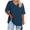 Navy, variant on Womens Oversized Tshirts, Solid Color V Neck Tee Shirts Half Sleeve Loose Fitting T-Shirt Cotton Workout Tunic Tops Plus T Shirts for Lady Plus Size Purple XL