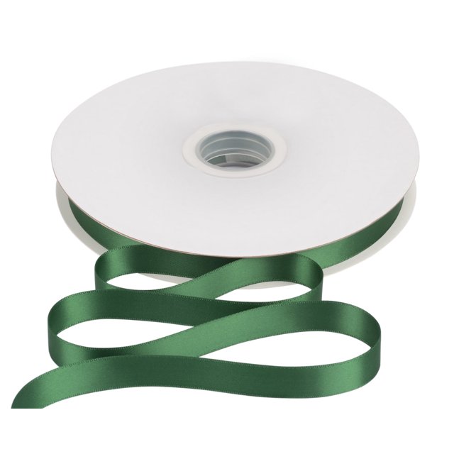 Joycrosso 5/8 Inch Forest Green Solid Satin Ribbon, 100 Yards Double Faced Satin for Gift Wrapping Floral Bouquets Wedding Party Decoration