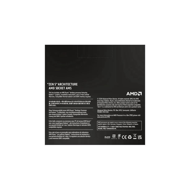 AMD Ryzen 5 9600X - 3.9 GHz - 6-core - 12 threads - 32 MB cache