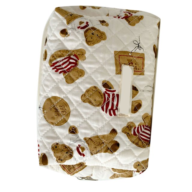 Cute Bear Makeup Bag Large Capacity Portable Cosmetic Bag Zipper Cosmetic Organizer Make Up Pouch Portable Toiletry Case