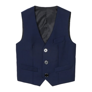 Gilet de Complet Formel pour Garçons Chemises Sans Manches pour Enfants Haut pour Garçons Camisoles 4 Boutons Taille Ajustable Petite Chemise Hauts pour Garçons Veste Élégante pour Mariage et Fête Chemises pour Garçons 8 sous-Chemises pour Enfants Garçons