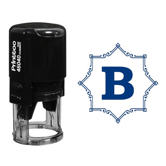Printtoo R-40 Octogone Celtique Tourbillon Alphabet B Monogramme Auto Encrage Timbre en Caoutchouc Bureau Stationnaire