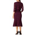 thumbnail image 3 of INSPIRE CHIC Robe d'Invitée de Mariage pour Femme Tenues de Soirée 2 Pcs Robes Sans Manches avec Boléro TG Bourgogne, 3 of 5