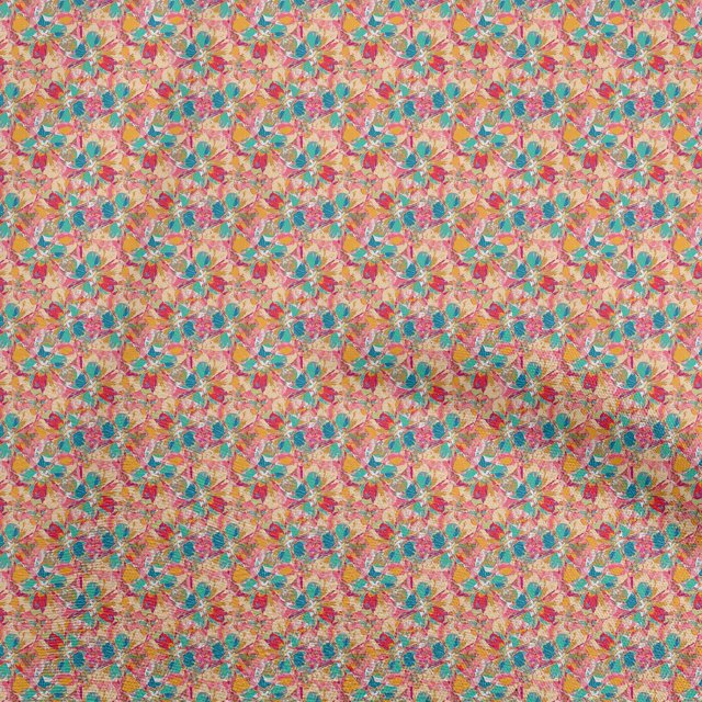oneOone Cotton Flex Pink Fabric Abstract Sewing Craft Projects Fabric Prints By Yard 40 Inch Wide