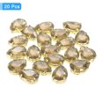 thumbnail image 3 of Unique Bargains 20Pack Teardrop Sew on Rhinestone - 18x13mm Glass Teardrop Crystal Rhinestones in Gold Prong Setting (Coffee), 3 of 7
