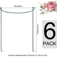 thumbnail image 3 of 6 Pack Plant Support Stakes, Metal Garden Plant Stake, Green Half Round Plant Support Rings For Potted Plants, Plant Cage For Tomato, Hydrangea, 3 of 7