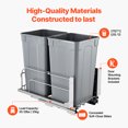 thumbnail image 3 of VEVOR Double Pullout Waste Container Kitchen Trash Can with Soft Close Grey 27QTx2, 3 of 9