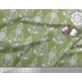 thumbnail image 2 of Soimoi Modal Satin Fabric Leaves & Floral Block Fabric Prints by Yard 42 Inch Wide, 2 of 3