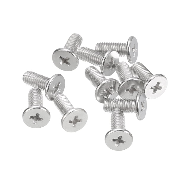 Unique Bargains M5x0.8x12mm Lot de 50 Vis Plates Rondes en Métal pour Machine à Entraînement Phillips