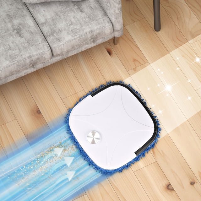 Wzzjkit Aspirateur Aspirateur de Piscine Robot Aspirateur à Chargement USB Machine de Lavage Rotative Pulvérisation Humidifiante Robot de Balayage Intelligent pour Arbres à Feuilles Larges