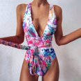 thumbnail image 1 of BEFOKA Maillot de Bain d'Été pour Femmes en Liquidation, Robe Bikini de Mode pour Femmes Aguichant à Dos Ouvert à Haute Élasticité, 1 of 4