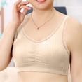 thumbnail image 1 of Qertyioot Women's Solid Color Comfortable Hollow Out Bra Underwear, 1 of 5