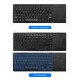 thumbnail image 2 of FlyFlise Clavier Sans Fil à Double Mode Connexion Sans Fil 2,4 G/Bluetooth Conception Ergonomique Effet Rétroéclairage 7 Couleurs avec Pavé Tactile Grand, 2 of 8