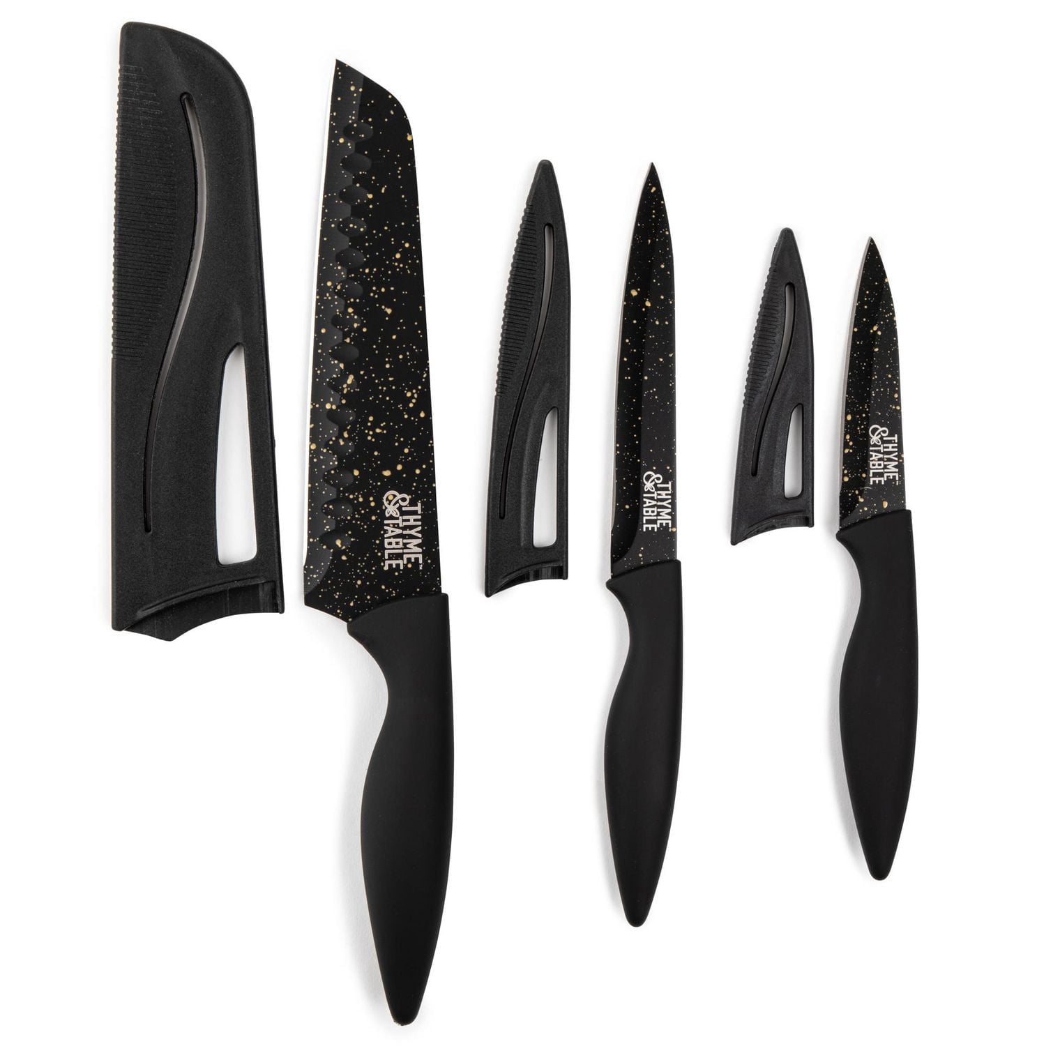 Thyme & Table Speckled Chef Knives, 3-Piece Set