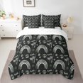 thumbnail image 2 of YST 7Pcs Rainbow Skull Comforter Set, Gothic Skeleton Head Bed in a Bag, Polyester, Queen, 2 of 5