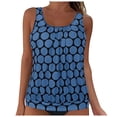 thumbnail image 1 of Gibobby Two Piece Tankini Bathing Suits for Women One Shoulder Swim Top with Bottom Swimsuits(Navy,3XL), 1 of 7