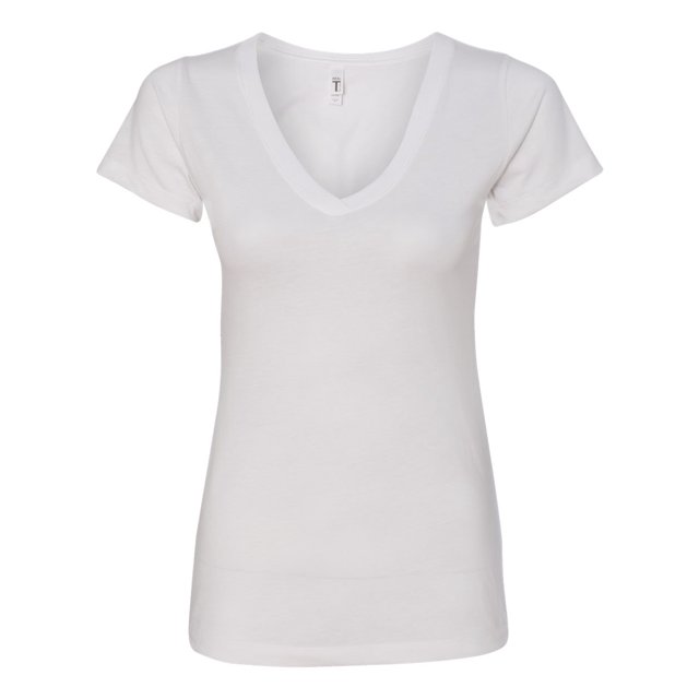 Next Level Womens Ideal V, 3XL, White