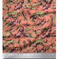 thumbnail image 1 of Soimoi Velvet Fabric Leaves & Texture Print Fabric by The Yard 58 Inch Wide, 1 of 2