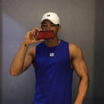 thumbnail image 3 of Men's Fashion Street Style Tank Tops, Quick-Dry Running Vest Fitness Training Undershirt, 3 of 4