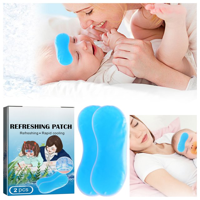 Patch Rafraîchissant et Rafraîchissant Dissipation de Chaleur et Compresse Froide Physique Hydrogel Patch pour Enfants 5Ml, Lotion de Soin Rose