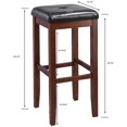 thumbnail image 2 of Bowery Hill Tabouret de Bar Carré de 29 Pouces en Acajou (Ensemble de 2), 2 of 3
