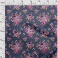 thumbnail image 3 of oneOone Polyester Spandex Dusty Blue Fabric Florals Fabric For Sewing Printed Craft Fabric By The Yard 56 Inch Wide, 3 of 4