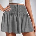 thumbnail image 2 of Summer Clearance 2025! Womens Plus Size Pants,Women's Summer Fashion Solid Color Drawstring Shorts, 2 of 5
