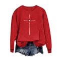 thumbnail image 2 of Yuyuzo Chandails en Molleton pour Femmes Décontractés Saint-Valentin Manches Longues Col Rond Ample Ajusté Mince Chandail Tops, 2 of 5
