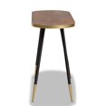 thumbnail image 4 of Baxton Studio Table Console en Bois de Noyer Fini et Bicolore Or et Métal, 4 of 7