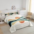 thumbnail image 3 of Erosebridal Green Mountain Boho Sun Comforter Sets Full Size, Simple Art Landscape Comforters & Duvets, Reversible 3pcs, 3 of 7