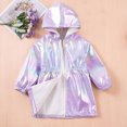 thumbnail image 1 of uublik Girls Coat Spring Fall Outerwear Zipper Hooded Jackets Coat Purple, Size 1-8 Years, 1 of 6
