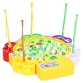 thumbnail image 3 of Rotating Fishing Game Board, Hand Eye Coordination 24 Fish Fishing Game Play Set ABS With Music For Daily Playing For Toddlers, 3 of 8