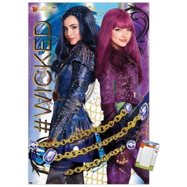 Disney Descendants 2 - Wicked Wall Poster, 14.725" x 22.375" Framed