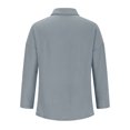 thumbnail image 4 of Timegard Plus Size Tops for Women Button down Shirts Long Sleeve Lapel V Neck Blouse Lightweight Tops, 4 of 6