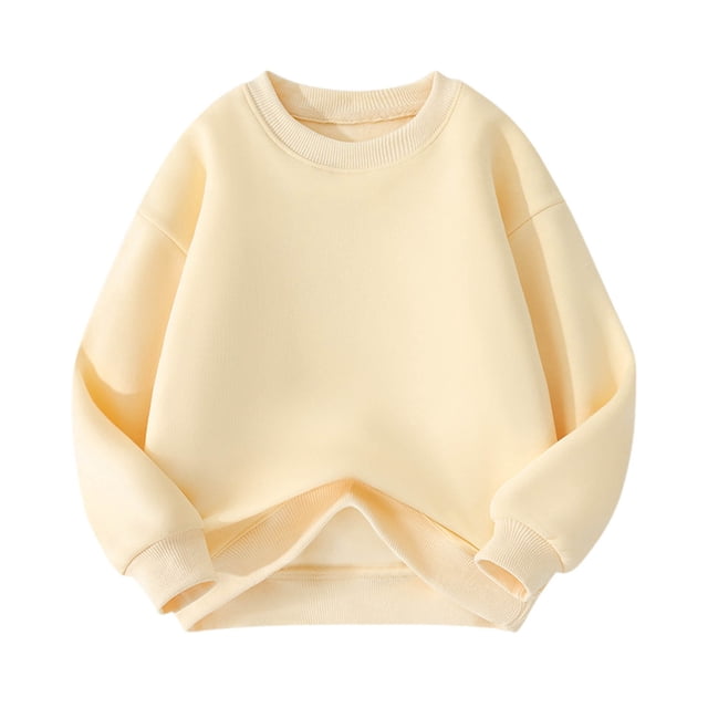 Sweaters for Boys Fleece Thickened Long Sleeve Capless Casual Warm