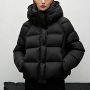 Winter Padded Coat Warm Thickened Oversized Jacket Outerwear With Soft Comfortable Fabric Women'S Parkas