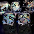 thumbnail image 1 of Arboraoe Clear Rainbow Dice Set 7PCS D&D Dice Iridescent Mylar Filled Resin Polyhedral RPG Game Dungeons and Dragons Gifts, 1 of 5