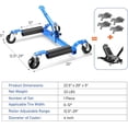 thumbnail image 3 of Car Wheel Dolly with Tire Jack 1500 lbs Capacity Portable Trailer Dolly with Pedal Jack 12in Wheel Support Vehicle Positioning Dolly for Auto Repair and Moving Set of 2 Blue, 3 of 7