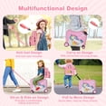 thumbnail image 3 of Costway 2PC Kids Ride-on Luggage Set 18" Carry-on Suitcase & 12" Backpack Anti-Loss Rope, 3 of 10
