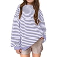 thumbnail image 1 of 2025 s Chandail à Enfiler Vestes en Molleton Rayé pour Garçons à Blocs de Couleur Col Rond Chandail à Manches Longues Chemise Décontractée Chandails à Capuchon Fantaisie Chandail Ample Chandail Classique, 1 of 7