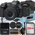 thumbnail image 1 of Canon EOS R6 Mark II Mirrorless Camera with RF 24-105mm Lens + 32GB Memory Card + Case + LED Flash + ZeeTech Accessory Bundle, 1 of 7