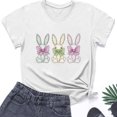 thumbnail image 4 of Weiqiqre Women's Tops Happy Easter T Shirt Easter Bunny Shirt Cute Rabbit Graphic Tee Gift Spring Tees Tops, 4 of 4