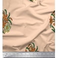 thumbnail image 1 of Soimoi Modal Satin Fabric Leaves,Duck & Floral Block Decor Fabric Printed Yard 42 Inch Wide, 1 of 3