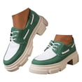 thumbnail image 1 of Dakaela Chaussures Oxford à Bout Golf à Lacets pour Femmes Plateforme Vintage Bout Rond Mocassins à Enfiler Mode Mary Jane, 1 of 6