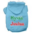 thumbnail image 1 of Hyvaa Joulua Screen Print Pet Hoodies Baby Blue M (12), 1 of 1