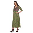 thumbnail image 2 of Moomaya Haut Indien Imprimé Robe Kurti Longue Tunique à Manches 3/4 Robes pour Femmes, 2 of 5
