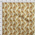 thumbnail image 3 of oneOone Tissu Polyester Lycra Imprimé Feuilles/fleurs & Paisley au Mètre 56 Pouces de Large, 3 of 4