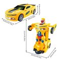 thumbnail image 2 of NAOJIE Transformer Car,Rc Cars,Robot Toys,Children'S Light Music Toy Car - Big Yellow Sports Car, 2 of 2