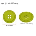 thumbnail image 2 of Unique Bargains Light Green Resin Round 4-Hole Sewing Buttons (100 Pack), 2 of 5